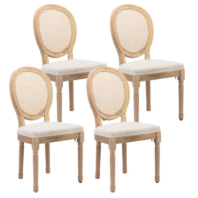 French Dining Chair with Nailhead Trim Set of 4