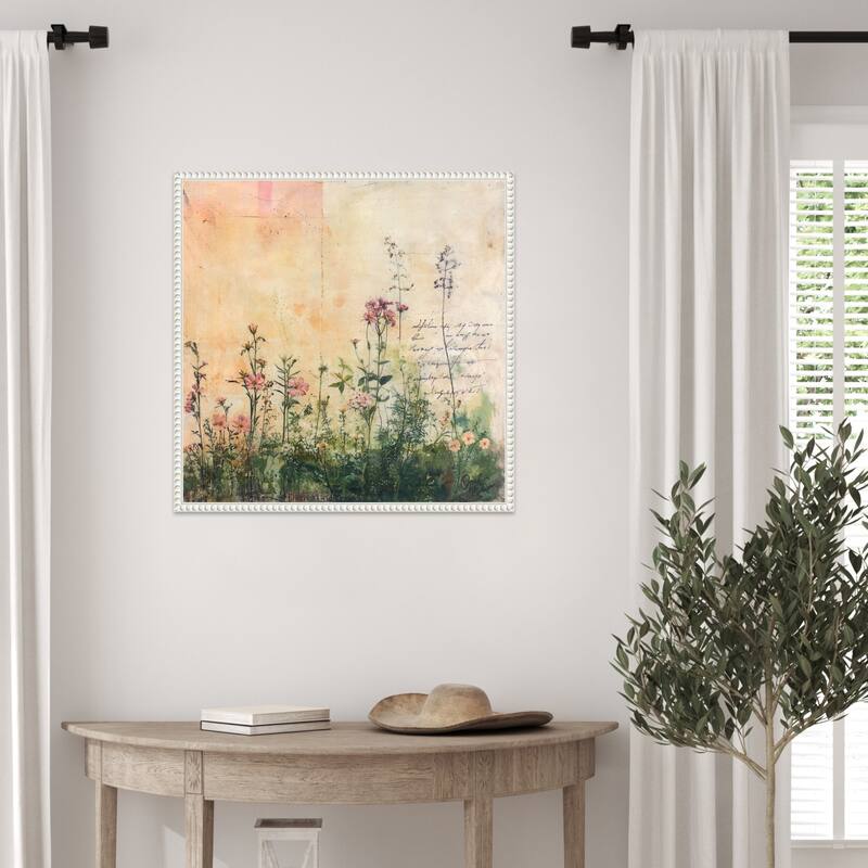 Pink Spring by Opal Edison Framed Canvas Wall Art Print