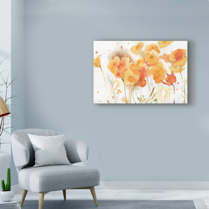 Sheila Golden 'Sunlight Poppies' Canvas Art