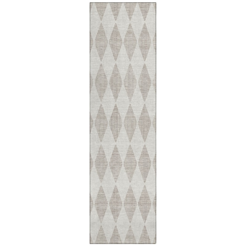 Machine Washable Indoor/ Outdoor Chantille Argyle Rug