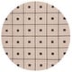 preview thumbnail 7 of 32, Martha Stewart by SAFAVIEH Zhivica Checkered Wool Rug 6' Round - Beige/Black - Round