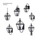 preview thumbnail 7 of 5, VAXCEL Nottingham 26.75 in. H 3-Light Black Transitional Outdoor Wall Sconce, Steel, Clear Glass Shade, LED Compatible