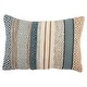 preview thumbnail 4 of 5, Rautha Geometric Blue/ Gold Indoor/ Outdoor Lumbar Pillow 16"X24" Cover Only - Cover Only