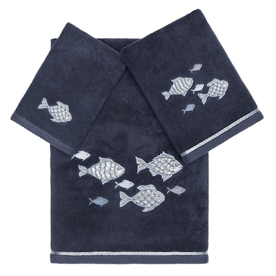 Authentic Hotel and Spa Turkish Cotton Figi 3PC Embellished Towel Set