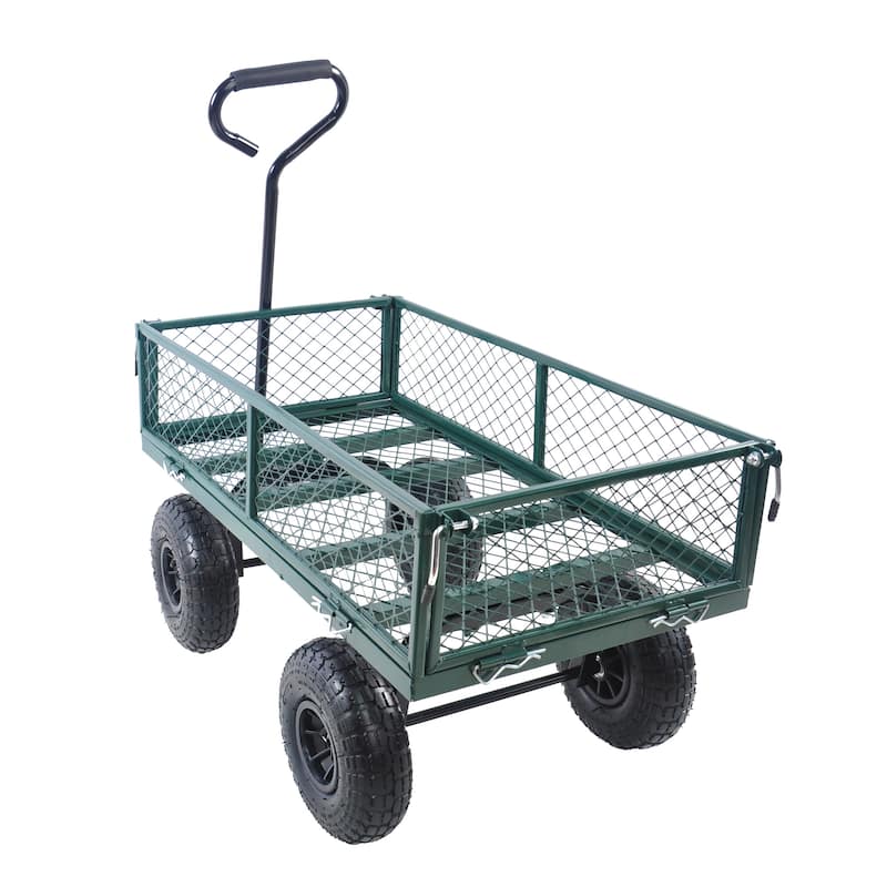 Wagon Cart Garden Cart Trucks for Transport Firewood & Garden Care