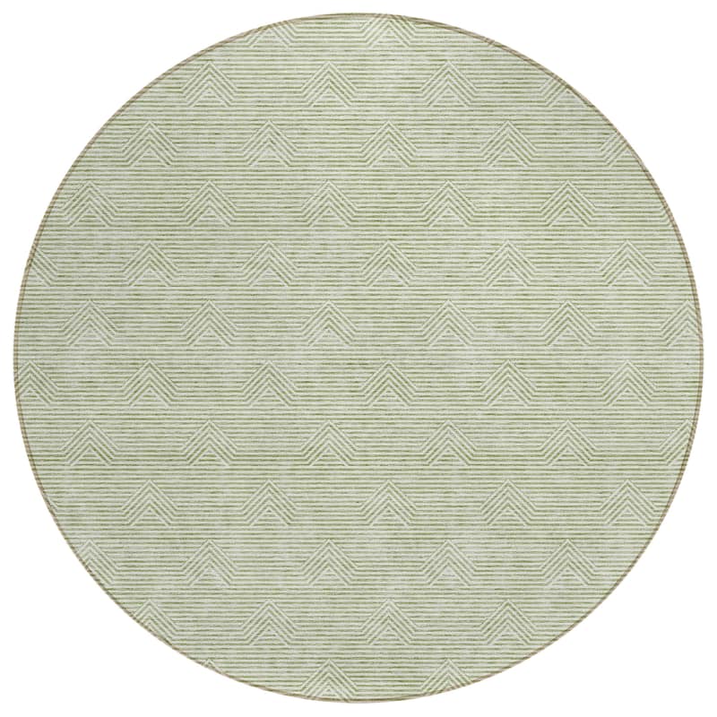 Machine Washable Indoor/ Outdoor Chantille Contemporary Stripe Rug