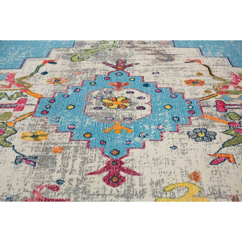 Noori Rug Sapphire Distressed Delma Multicolor Area Rug