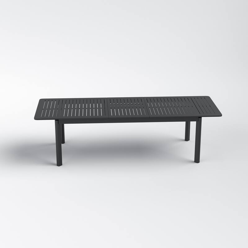 DESwan 108 in. x 39 in. Aluminum Extendable Outdoor Dining Table