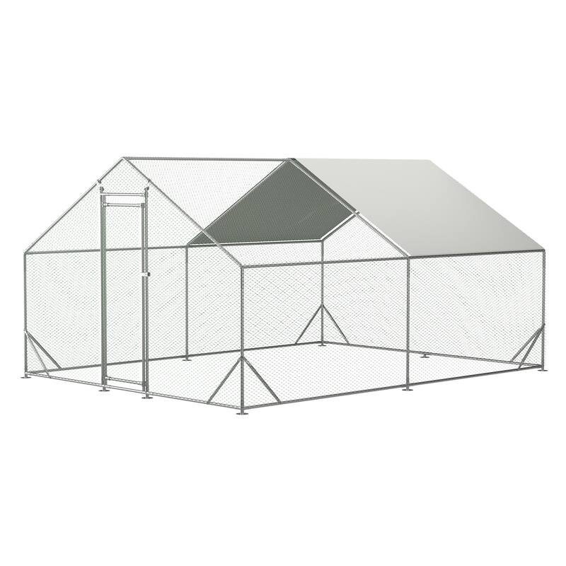 Large Metal Chicken Coop with Waterproof and Anti-Ultraviolet