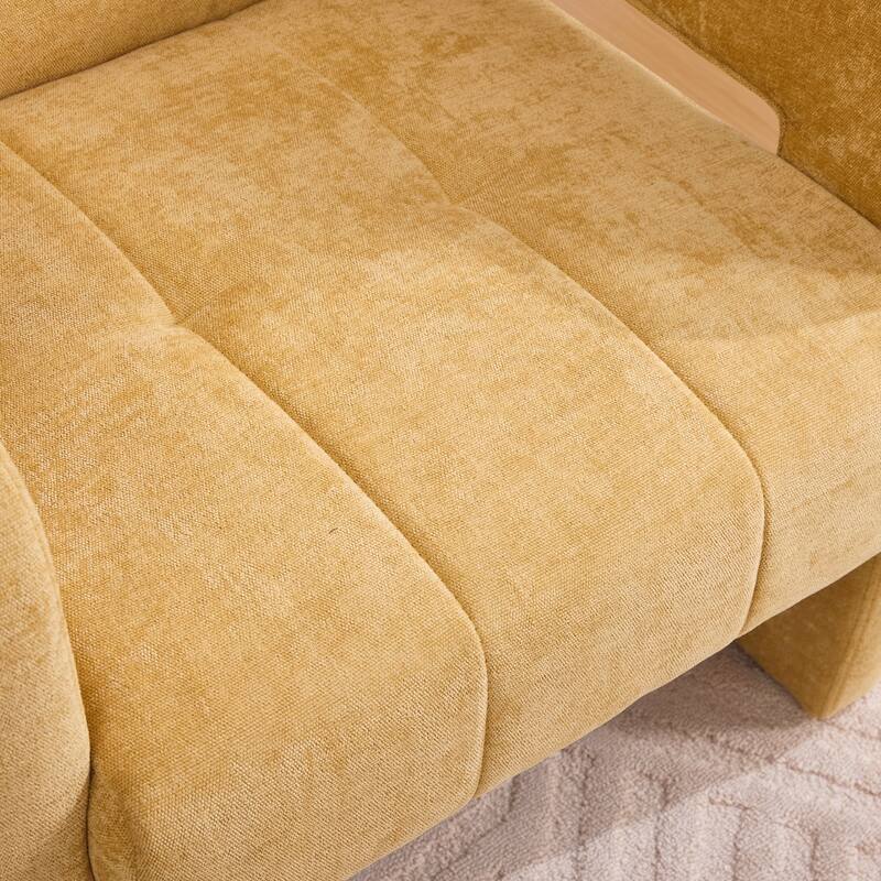 Modern Minimalist Casual Single Armchair Living Room, Bedroom, Office Area Upholstered Chair Comfortable Padded Armchair