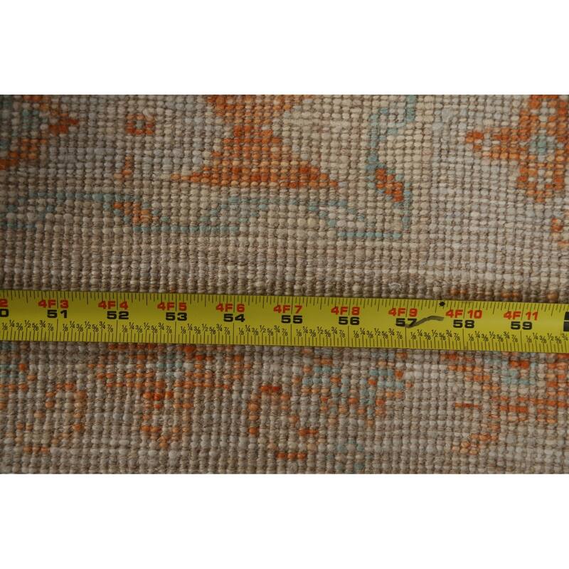 Muted Traditional Oushak Turkish Oriental Rug Wool Hand-knotted Carpet - 1'11" x 3'9"