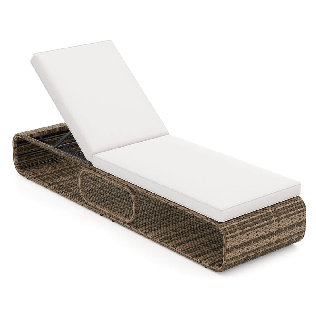 Costway 1/2 PCS Outdoor Chaise Lounge Chair with Adjustable Backrest - See Details