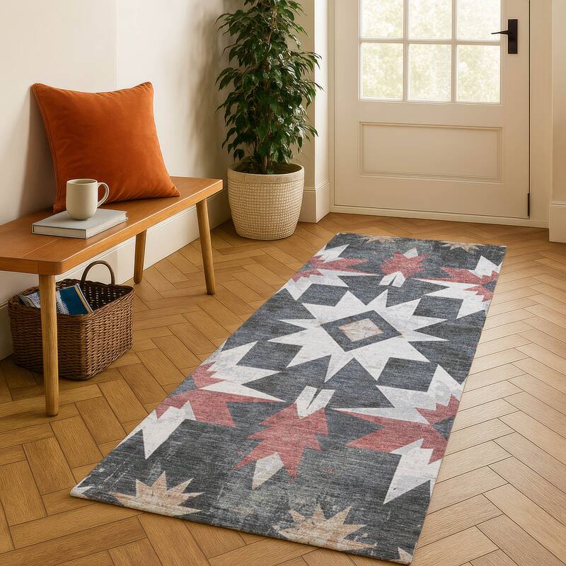 Premium Washable Super Soft Mayfield Rug - Charcoal - 2'3" x 7'6"