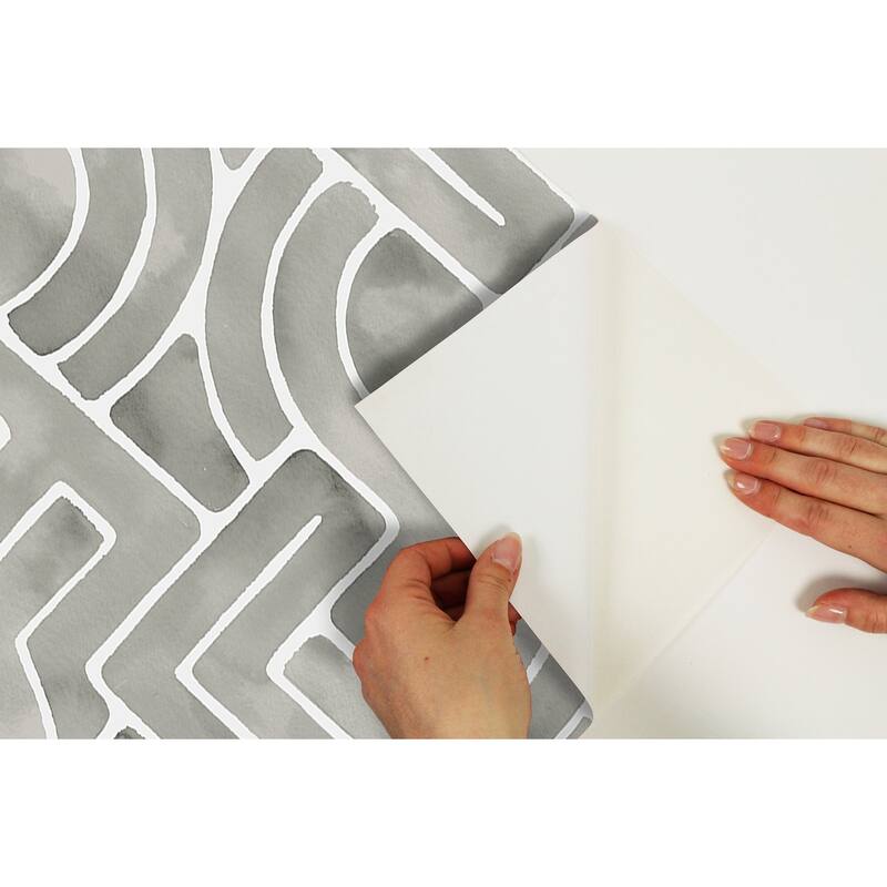 NuWallpaper Grey Blythe Peel & Stick Wallpaper - 216in x 20.5in x 0.025in