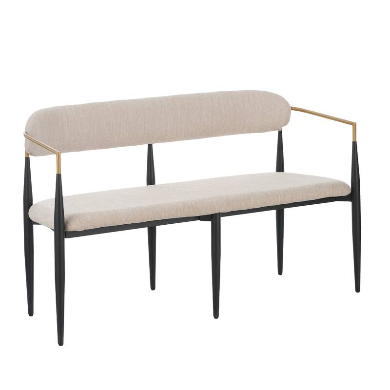 Christopher Knight Home - Elias Modern Metal Loveseat Settee with Elegant Upholstered Seating