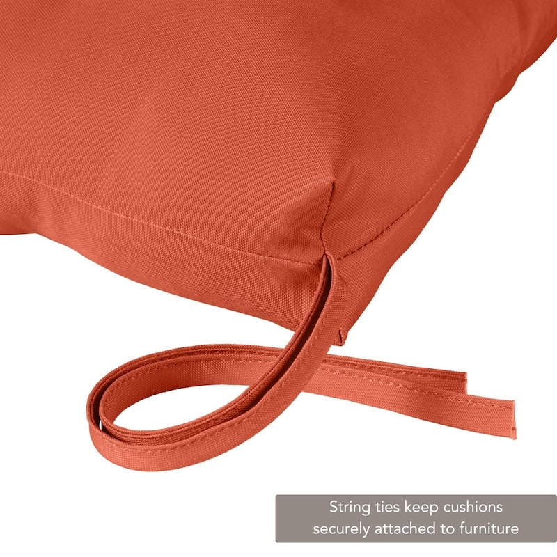 Outdoor 44-in x 22-in Rust High-Back Chair Cushion (Set of 2) (Cushions Only)