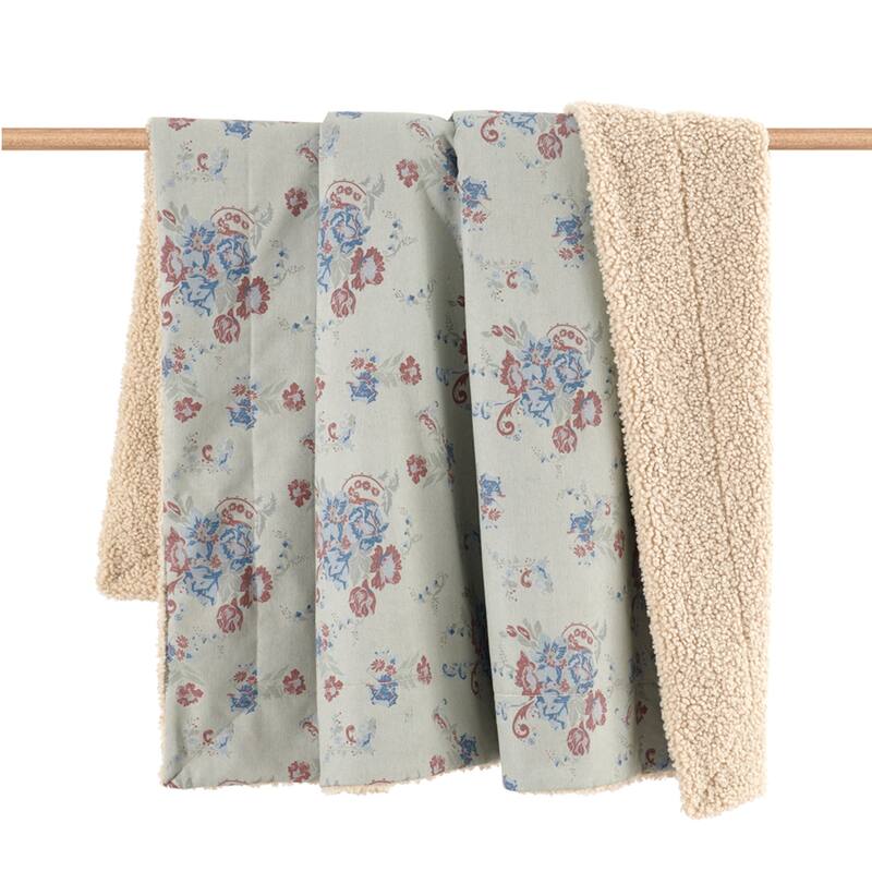 Tasha Polizzi for Paseo Road Western Design Teddy-Backed Bouclé Plush Throw, 50" x 60" - Rosabel