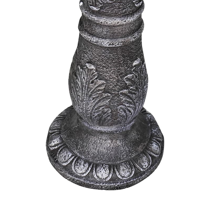 Outdoor Bird Bath for Garden Decor 24.4in H Concrete BirdBath for Patio