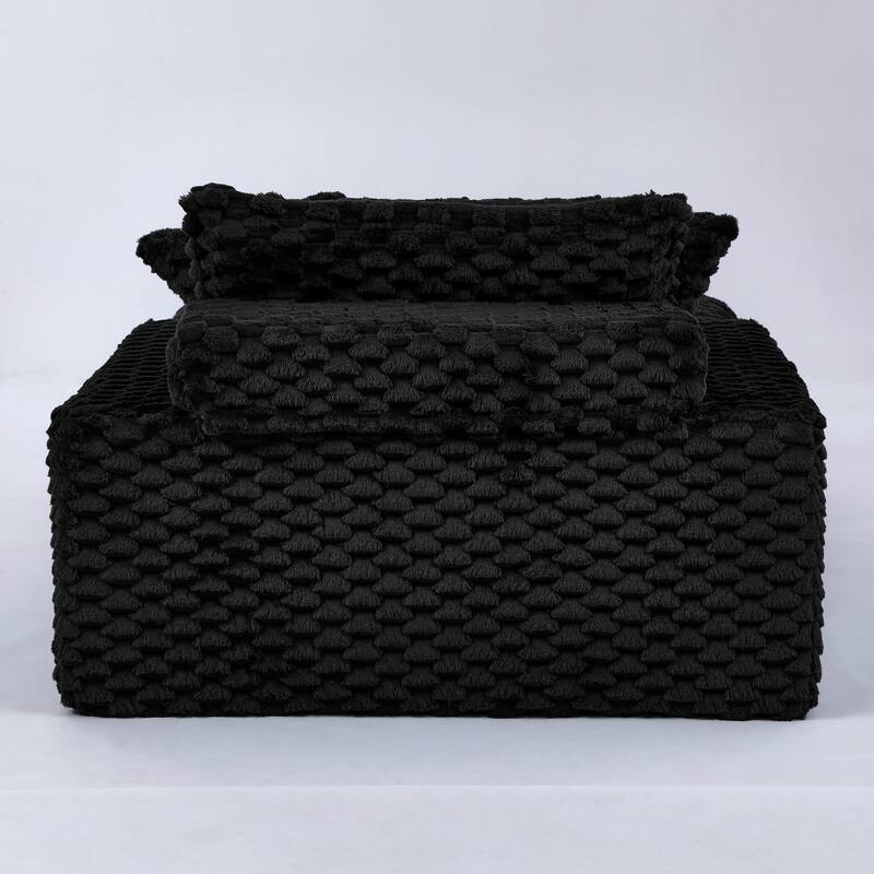 51-inch Corduroy Sofa in Black, Suitable for Multiple Scenarios