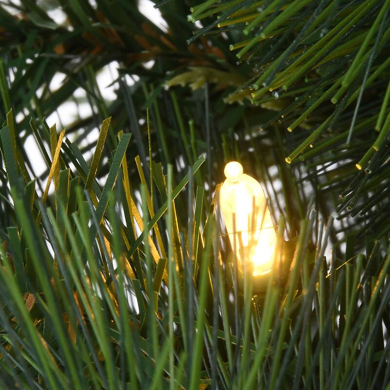 National Tree Company 5 ft. Buzzard Pine Entrance Tree with LED Lights - 5 Foot