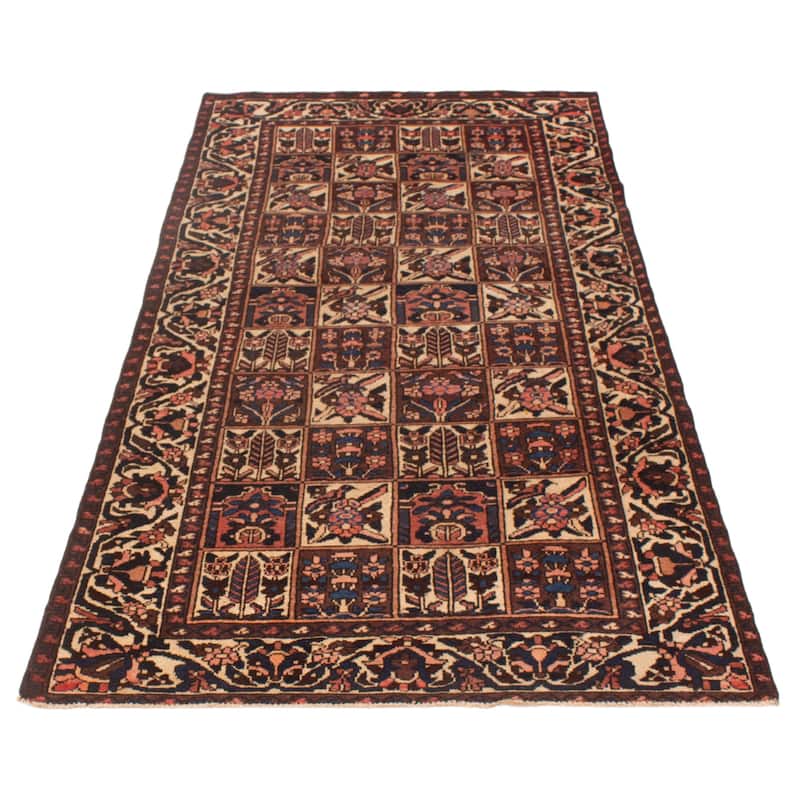 ECARPETGALLERY Hand-knotted Kayseri Vintage Brown Wool Rug - 4'9 x 9'4