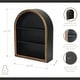 preview thumbnail 4 of 8, Mireza Ornate Framed Black & Gold 3 Tier Wooden Wall Shelf