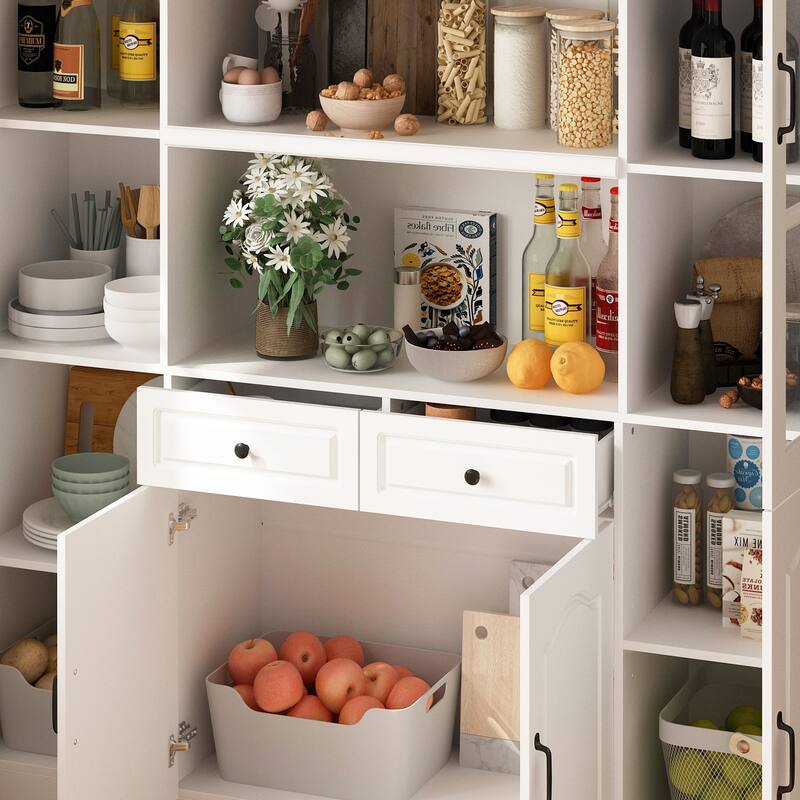 Modular White Contemporary Office Storage Display Cabinet w/UV Finish