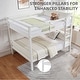preview thumbnail 37 of 40, Full over Full Wooden Bunk Bed, High Guardrail,Ladder, No Box Spring