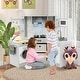 preview thumbnail 12 of 17, Costway Wooden Kids Play Corner Kitchen with Realistic Lights & Sounds - See Details