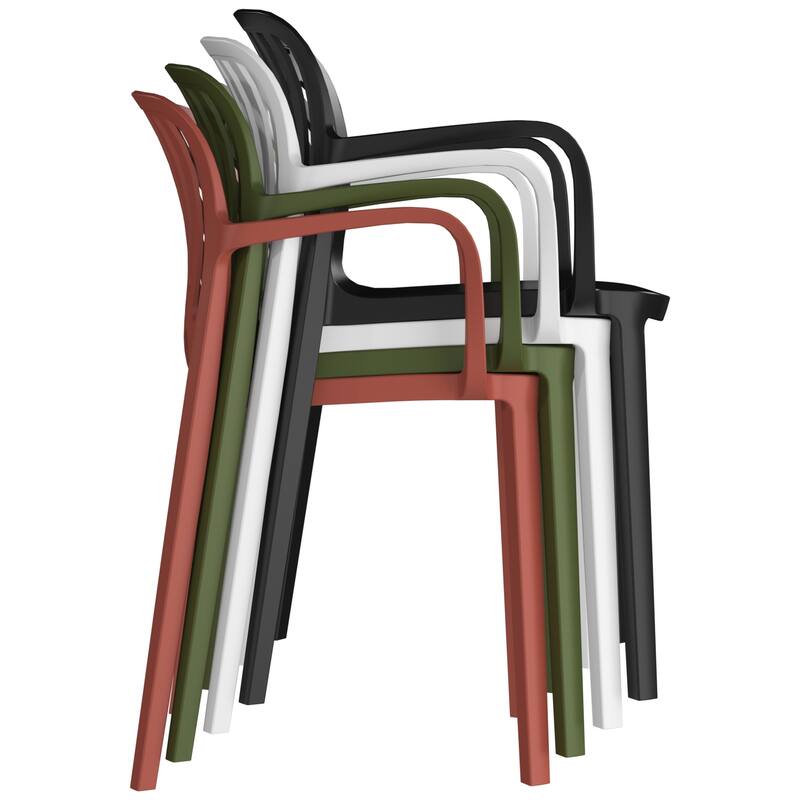 Frond and Form 4-Person Outdoor Patio Square Dining Set