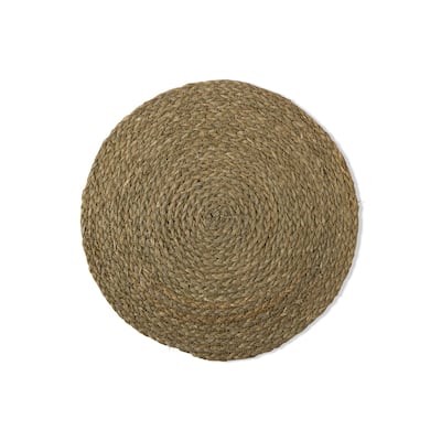 Natural Braided Grass Placemat 15x15 inches Eco-Friendly Wipe Clean Spring Decor for Dining Table