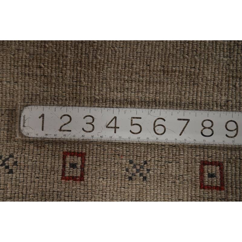 Hand Knotted Oriental 100% Wool Carpet Tribal Animal Pictorial Brown Gabbeh Area Rug - 4' 10'' X 3' 1''