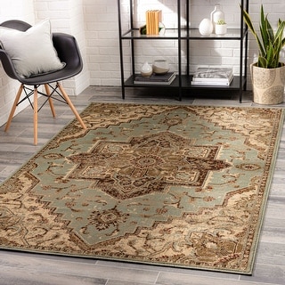 Demetria Traditional Sage Area Rug - 8' 10" x 12' 9"