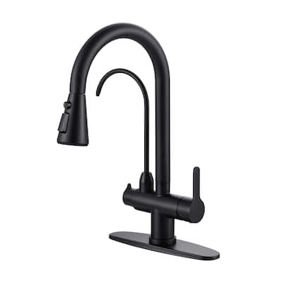 WOWOW 3 Function Pull Down Sprayer kitchen Faucet with Filter Spout