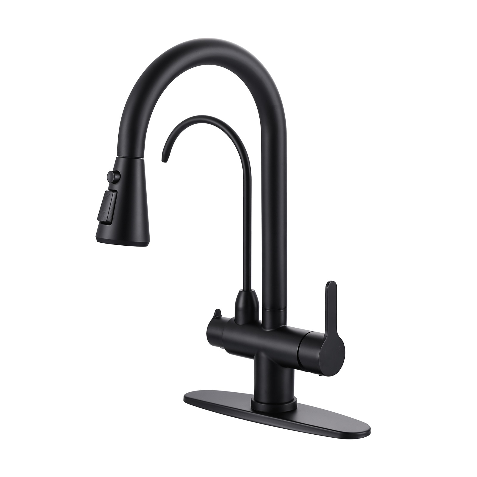 WOWOW 3 Function Pull Down Sprayer kitchen Faucet with Filter Spout