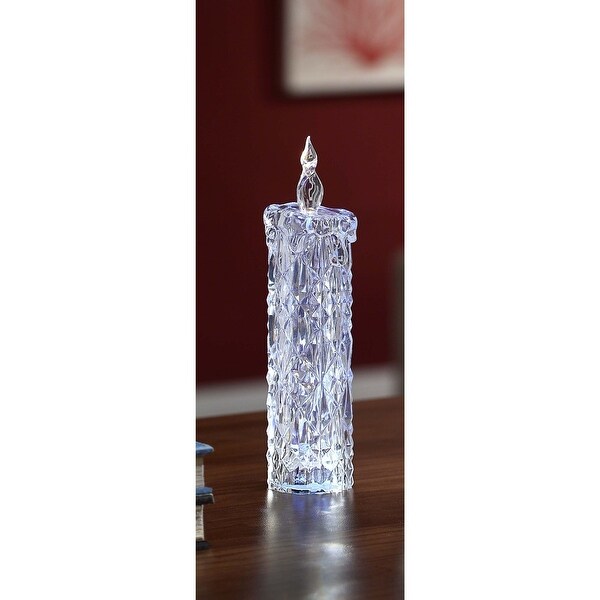 Club Pack of 12 Clear Bi-Color LED Lighted Short Candles 5.4" - N/A