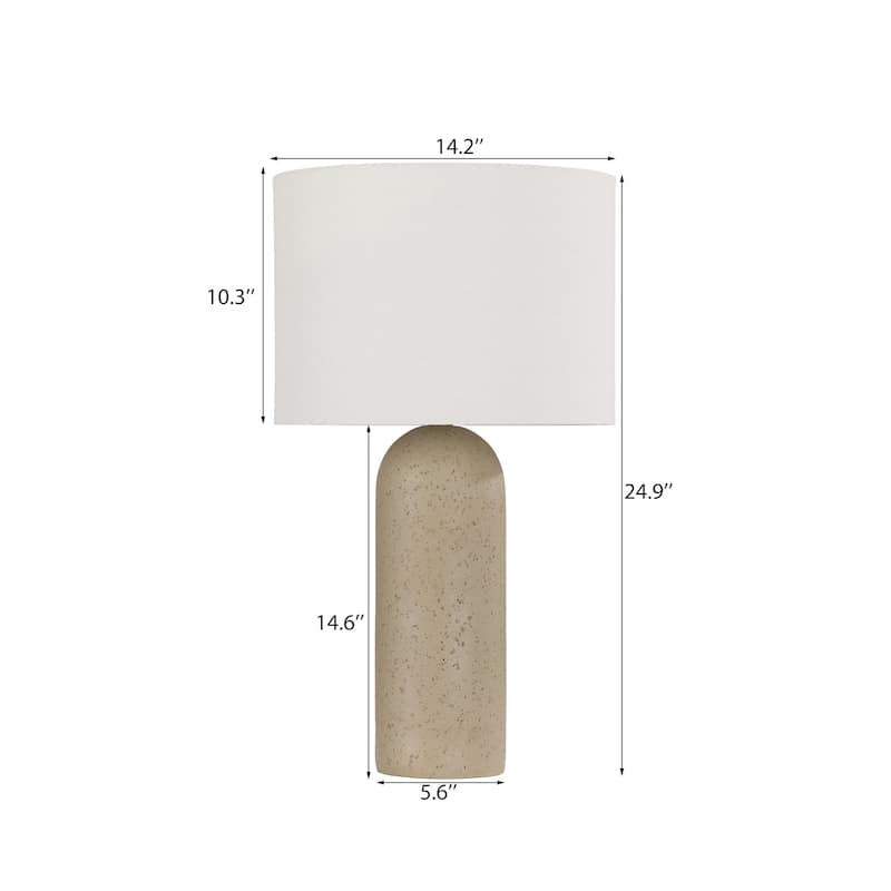 2-Pack 26"H Ceramic Accent Table Lamp with Linen Shade