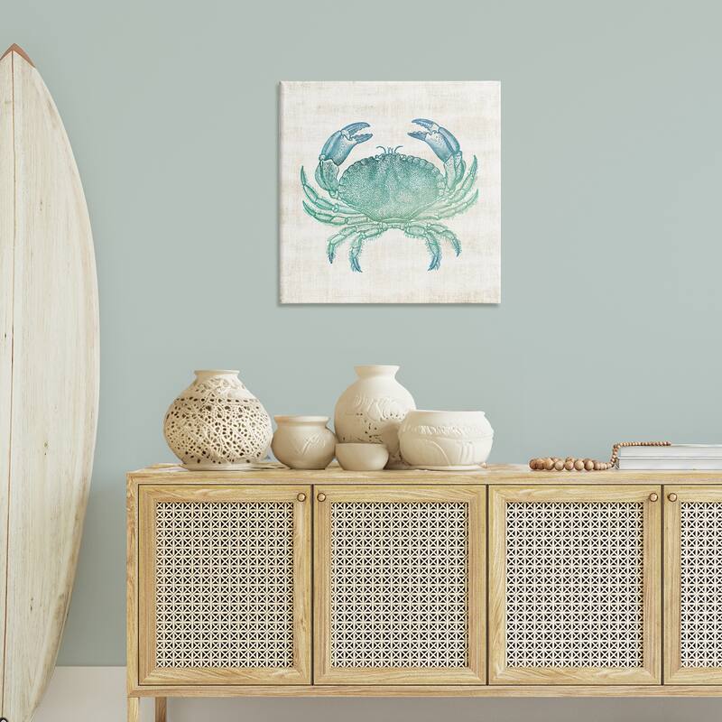 Stupell Ombre Crab Impression Canvas Wall Art Design By Susan Arnot