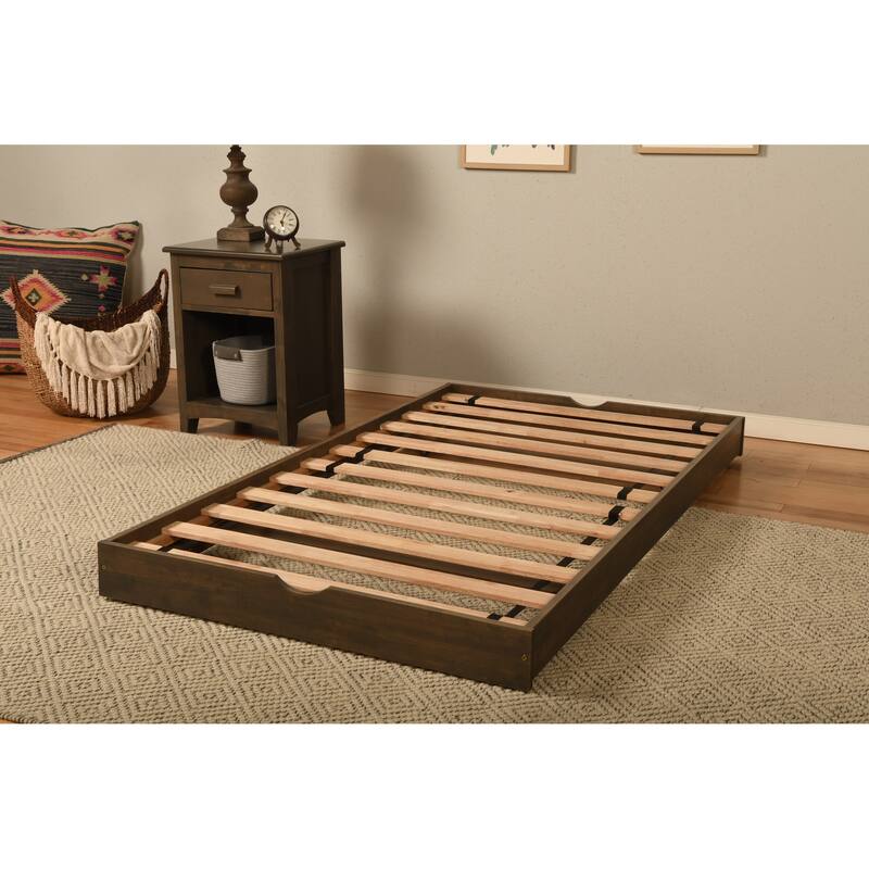 Somette Boho Pop Up Bed with Linen Stone Mattress