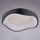 preview thumbnail 10 of 10, Bowen 1-Light Black Modern Round LED Flush Mount Lighting Fixture, White Frosted Shade Low Ceilings, Hallway, Kitchen