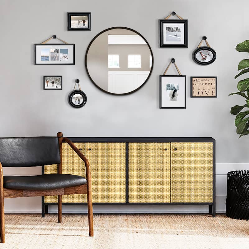 HELLO LAURA 8 Piece Black Gallery Family Wall Picture Frame Set
