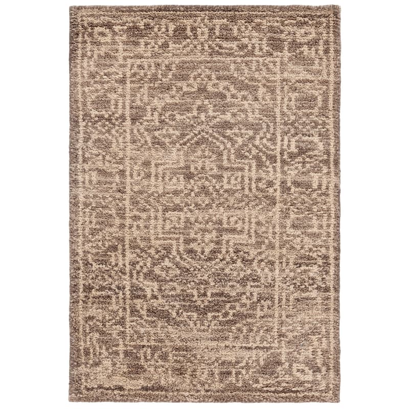 SAFAVIEH Hand-knotted Kenya Bobette Southwestern Tribal Wool Rug - 2' x 3' - Brown/Beige