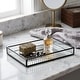 preview thumbnail 16 of 14, Veldra Black Rectangular Fluted Glass Tray Large