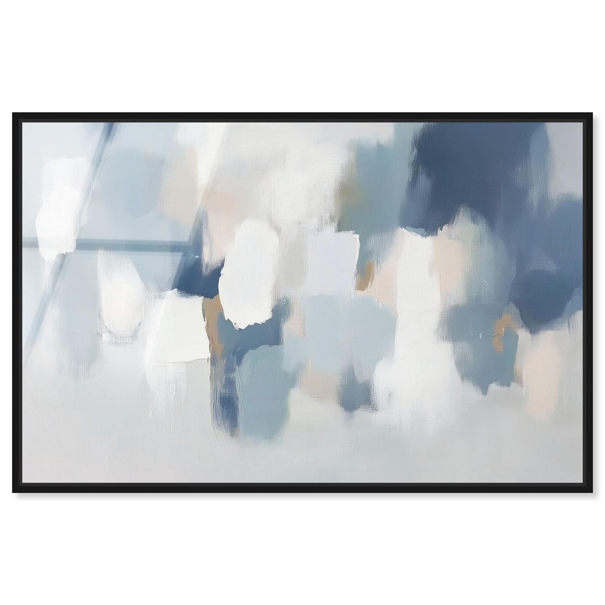 Dreaming Indigo I Blue Abstract Framed Acrylic Wall Art by Art Remedy