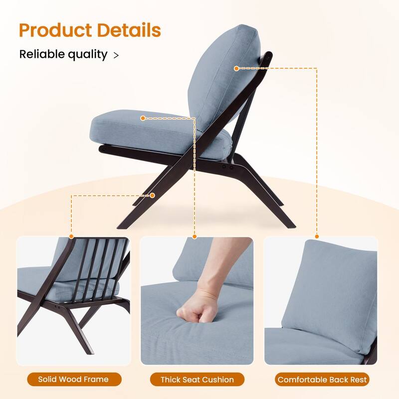 Modern Minimalist Solid Wood Lounge Chair