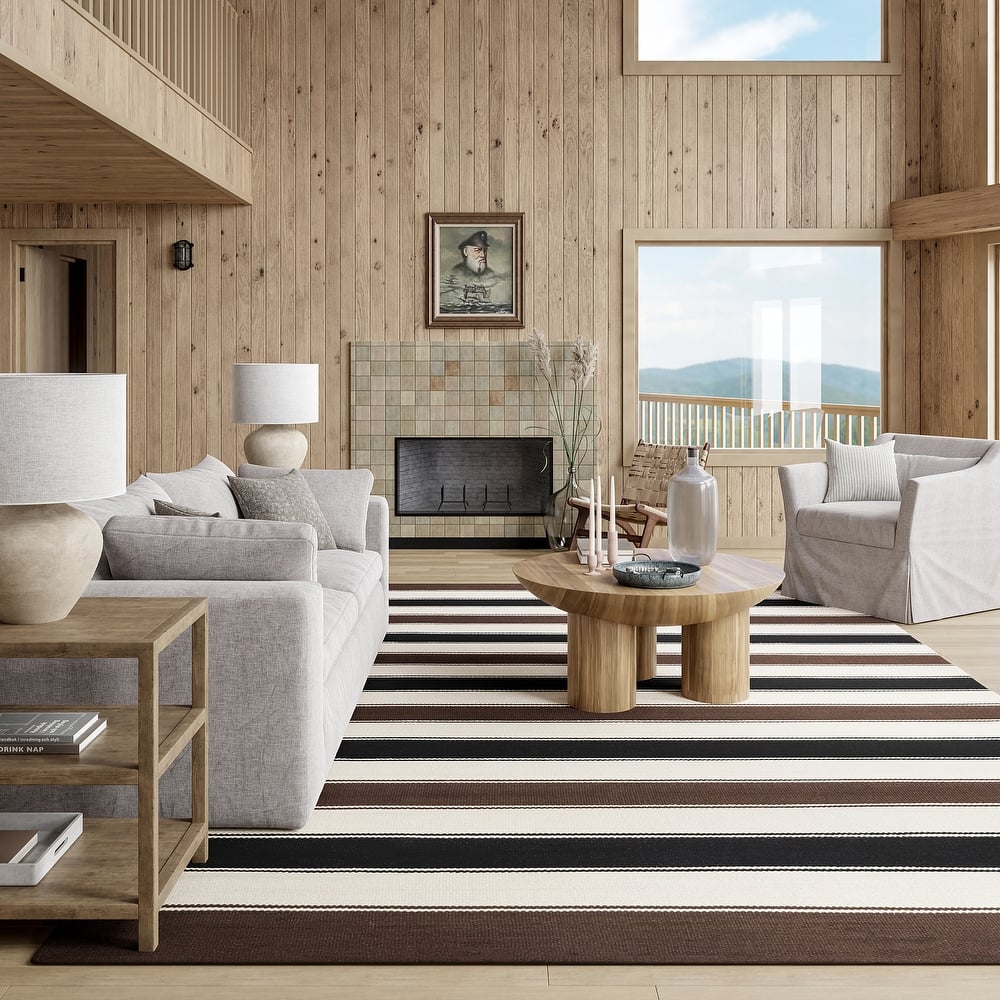 Quest Striped Cotton Area Rug