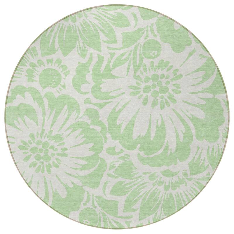 Sana Graceful Floral Weather Resistant Versatile Elegance Runner Outdoor Rug