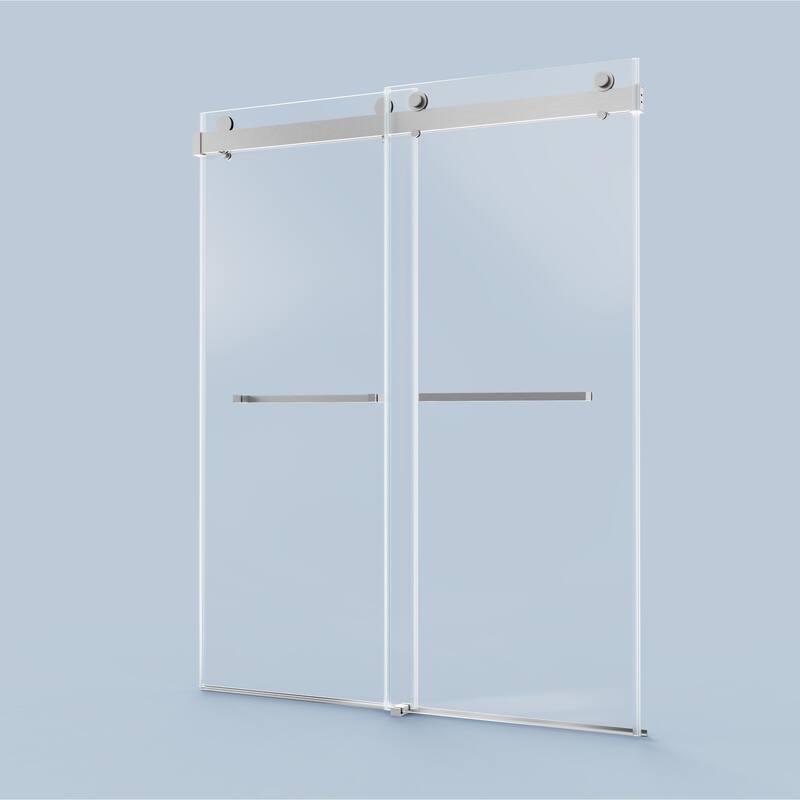 56-60"W x 76"H Frameless Double Sliding Shower Door