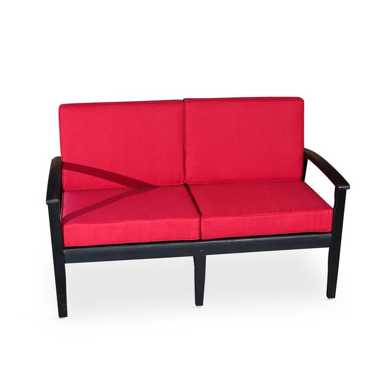 DTY Outdoor Living Longs Peak Eucalyptus Loveseat with Cushions
