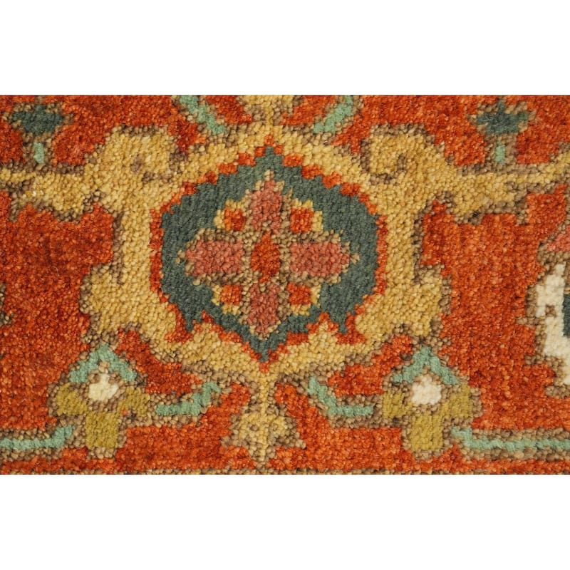 Hand Knotted Oriental 100% Wool Carpet Transitional Medallion Beige & Ivories Oushak Area Rug - 11' 9'' X 9' 0''